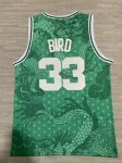 Maillot de Basket #33 Bird Boston Celtics The Year of the Loong Vert